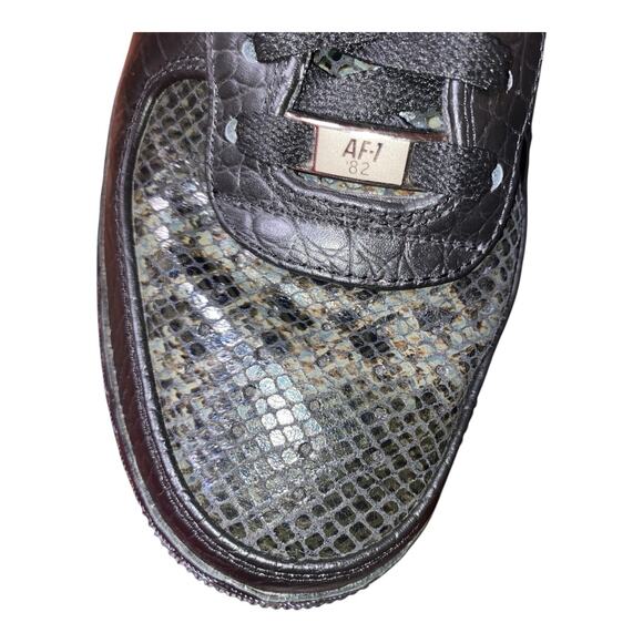 Nike Black Reptile Air Force 1 High premium exotic men’s Sz10 custom-made 2014 - Picture 9 of 11